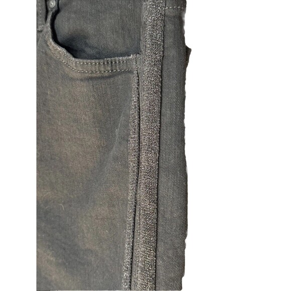 Mother Size 30 Insider Crop Two Step Fray Black Jeans Guilty Party Racer Stretch - Picture 12 of 13